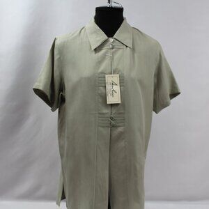 Anna‎ Carson 100% Silk Tunic Sage Size Medium NWT